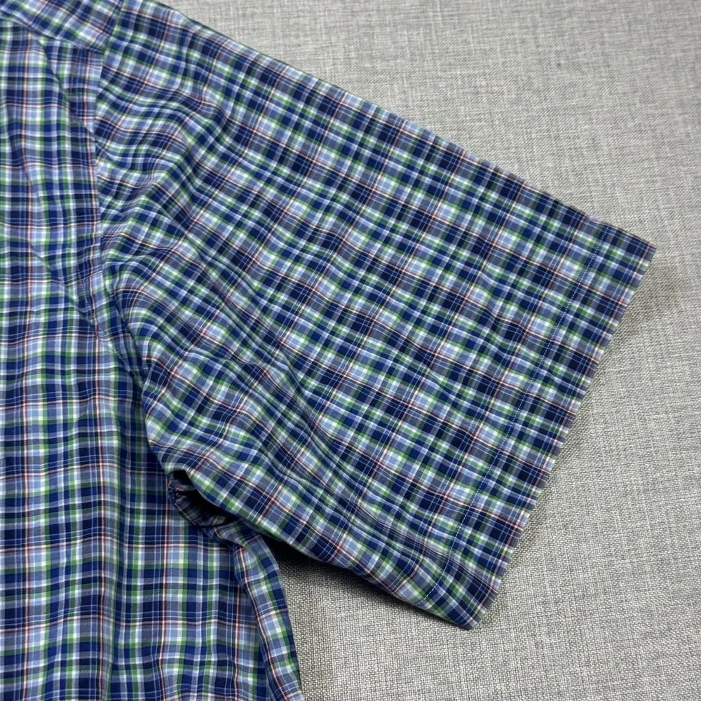 Ralph Lauren Button-Down Shirt Mens 2XL Multicolor Plaid Short Sleeve Cotton